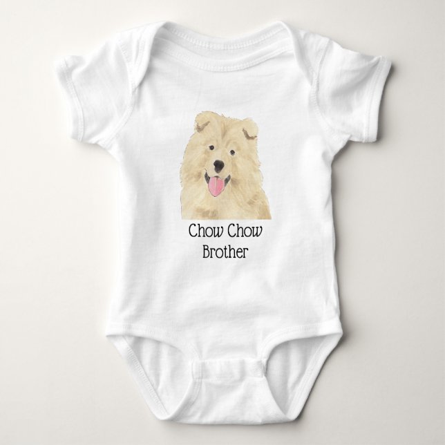 Personalized Chow Chow Dog Baby Bodysuit (Front)