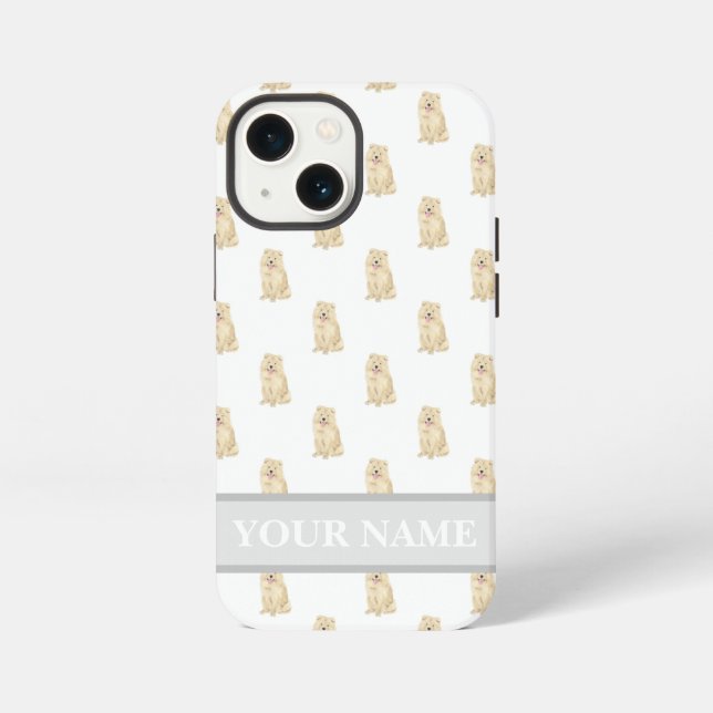 Personalized Chow Chow Dog iPhone Case (Back)
