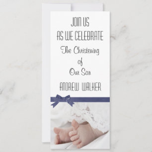 Personalized Christening Invitation for Baby Boy