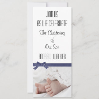 Personalized Christening Invitation for Baby Boy