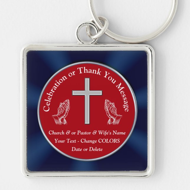 Personalized Christian Appreciation Gifts, Church Keychain (Front)