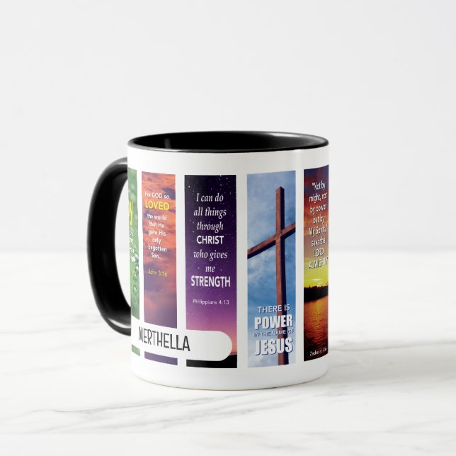 Personalized Christian BIBLE MEDITATION Mug (Front Left)
