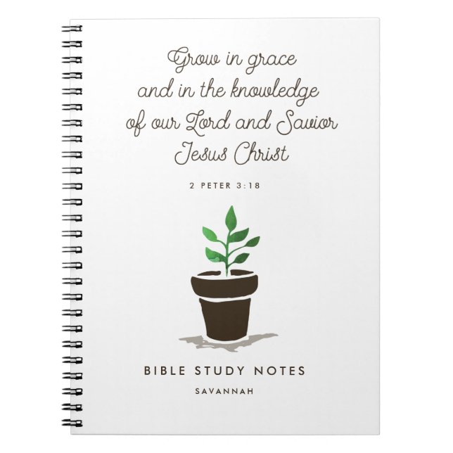 Personalized Christian Bible Study Notebook (Front)