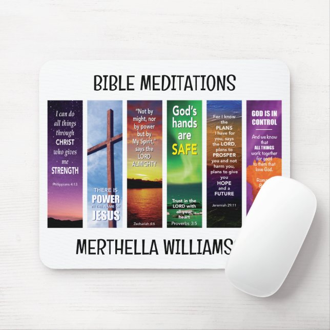 Personalized Christian BIBLE VERSES Scripture Mouse Pad (With Mouse)