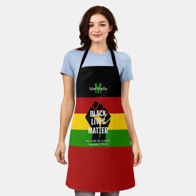 Personalized Christian | BLACK LIVES MATTER Apron (Worn)