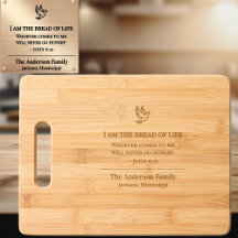 Personalized Christian Etched Wooden Cutting Board