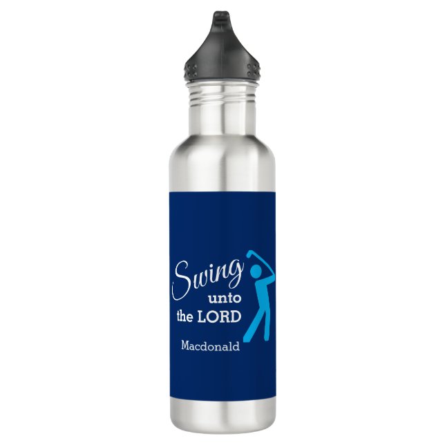Personalized CHRISTIAN GOLFER Swing Unto The Lord 710 Ml Water Bottle (Right)