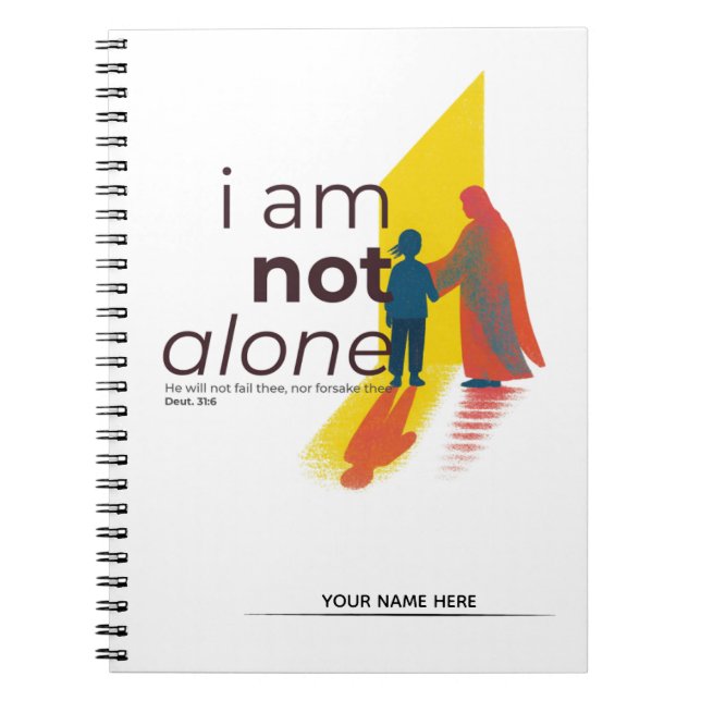 Personalized Christian Journal I Am Not Alone (Front)