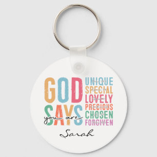 Personalized Christian Keychain Bible Verse