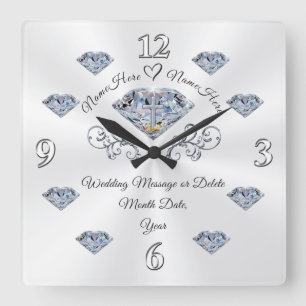 Personalized Christian Marriage Gifts Online Square Wall Clock