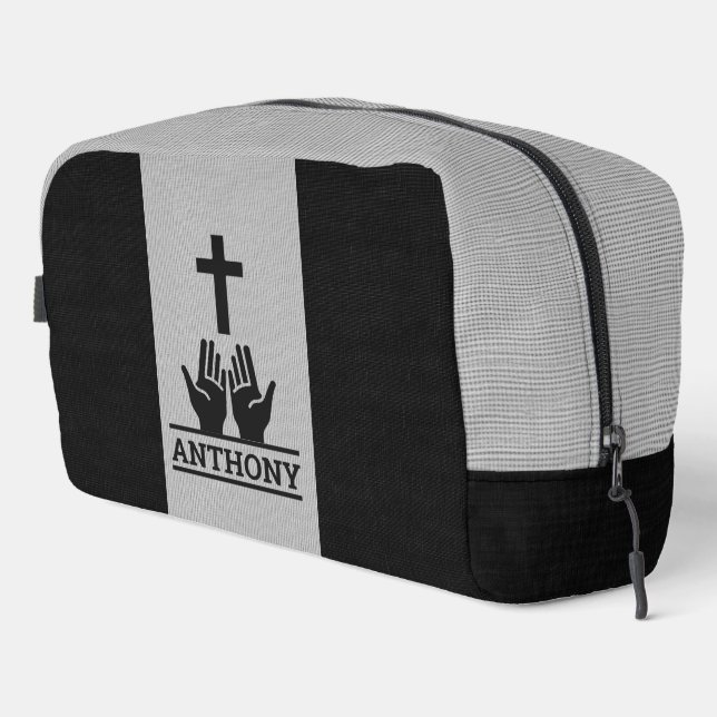 Personalized Christian Men's Toiletry Bag (Right Corner)