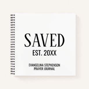 Personalized Christian Saved Established Prayer  Notebook
