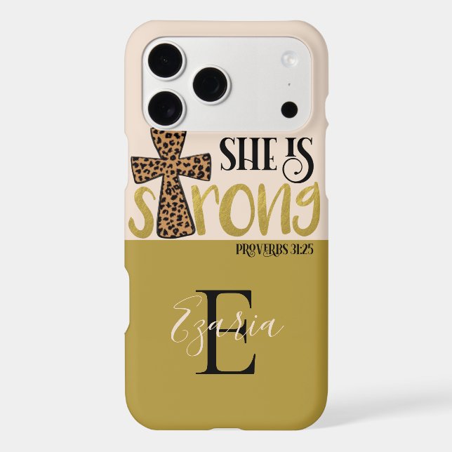 Personalized Christian She Is Strong Proverbs 31 (Back)