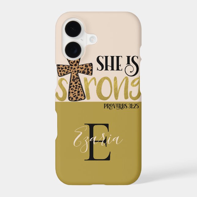 Personalized Christian She Is Strong Proverbs 31 (Back)