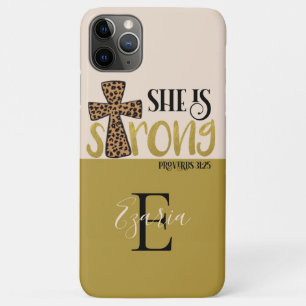 Personalized Christian She Is Strong Proverbs 31 iPhone 11 Pro Max Case