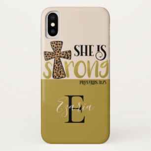 Personalized Christian She Is Strong Proverbs 31 Case-Mate iPhone Case