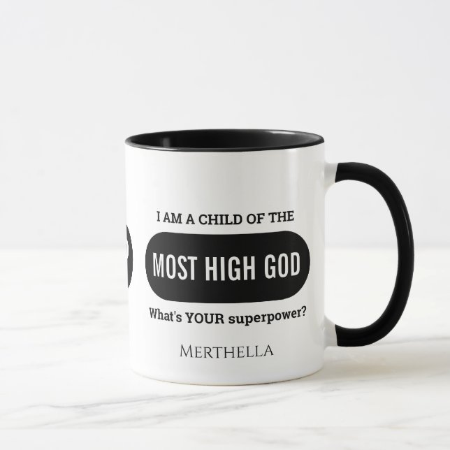 Personalized Christian Superpower Mug (Right)