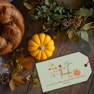 Personalized Christian Thanksgiving Treats & Favou Gift Tags