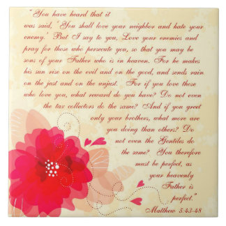 Personalized Christian Tiles - Matthew 5:43-48