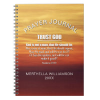 Personalized Christian TRUST GOD Prayer Journal