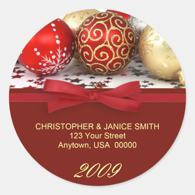 Personalized Christmas Address Labels (Front)