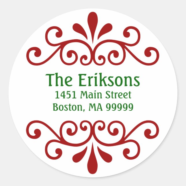 Personalized Christmas Address Labels (Front)