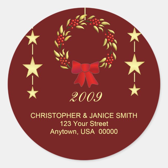 Personalized Christmas Address Labels (Front)