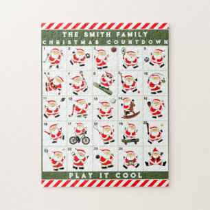 personalized Christmas Advent Calendar Jigsaw Puzzle