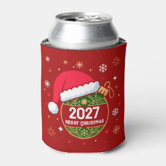 Personalized Christmas and 2027 New Year design Can Cooler