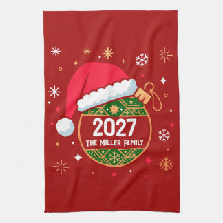 Personalized Christmas and 2027 New Year design Kitchen Towel