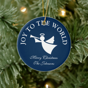 Personalized Christmas angel tree ornament