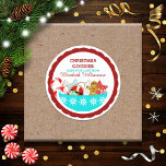 Personalized Christmas Baked Goods Classic Round Sticker<br><div class="desc">Festive and fun Christmas stickers for all your homemade goodies</div>