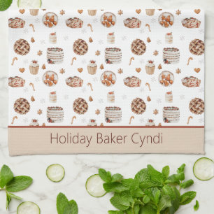 Personalized Christmas Baking Kitchen Towel