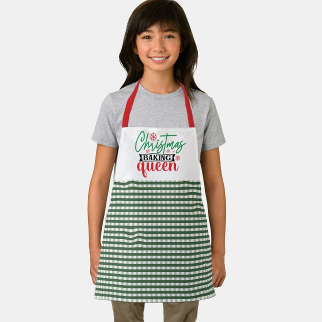 Personalized Christmas Baking Queen Apron (Insitu)