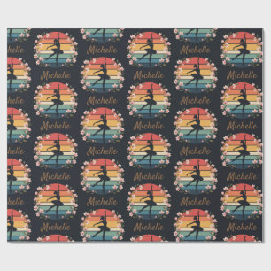 Personalized Christmas ballet Ballerina dancer Wrapping Paper
