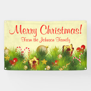Personalized Christmas Banner Gifts Ornaments