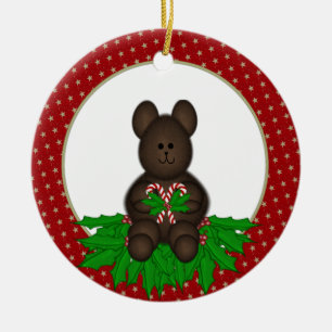 Personalized Christmas Bear Ornament