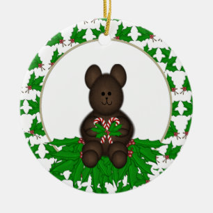 Personalized Christmas Bear Ornament