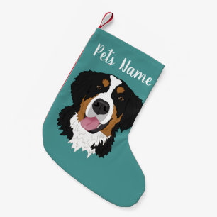 Personalized Christmas Bernese Mountain Dog   Small Christmas Stocking