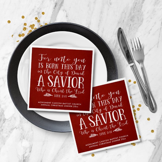 Personalized Christmas Bible Verse Typography Napkin (Personalized Christmas Bible Verse Typography Napkins)