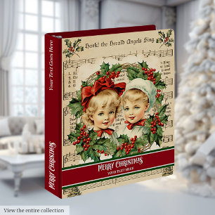 Personalized Christmas Binder with Holly Berries