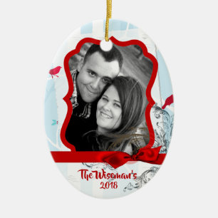 Personalized Christmas Birch Tree PHOTO Ornament