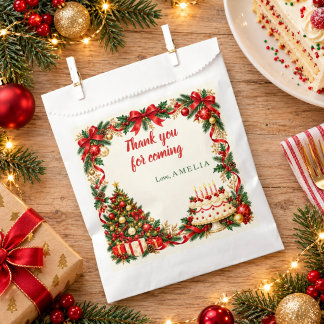 Personalized Christmas Birthday Thank You Favour Bag