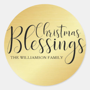 Personalized Christmas Blessings Envelope Seal