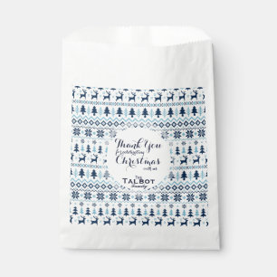 Personalized CHRISTMAS Blue Thank You Favour Bag