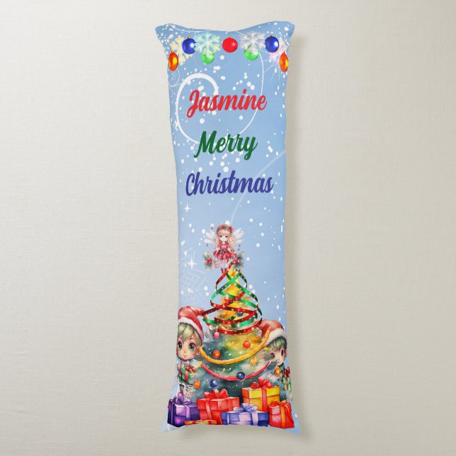 Personalized Christmas Body Pillow (Front Vertical)