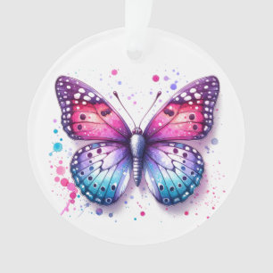 Personalized Christmas Butterfly Holiday Keepsake Ornament