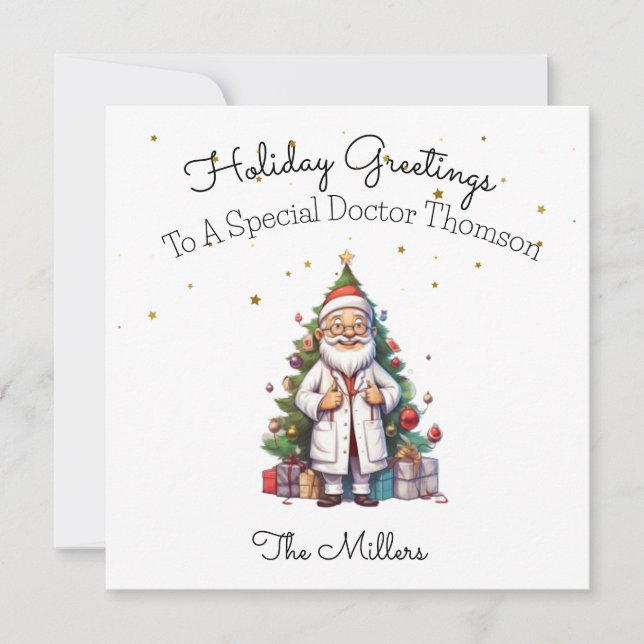 Personalized Christmas Card For A Doctor (Front)