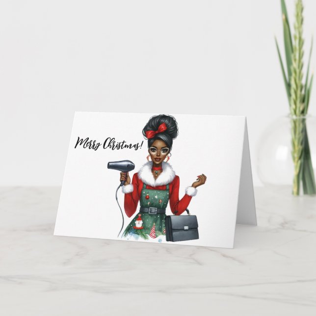 Personalized Christmas Card for Hairdresser (Front)