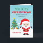 Personalized Christmas Card for Kids<br><div class="desc">Perfect for kids,  this cute holiday design can be personalized with your own text and the recipients name to create a special Christmas card.</div>